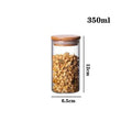 Food Storage Tank Container With Bamboo Covered High Sealed Glass
