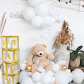 Gold Box Transparent Name Age Box Baby Shower Decorations