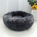 Pet Bed Warm Fleece Round Kennel Soft Sofa Cushion Mats