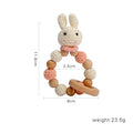 Baby Wooden Crochet Animal Rattle Toy