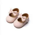 Infant Toddler Bowknot Leather Soft-Sole Flat Shoes