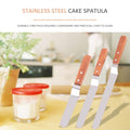 Angled Cake Spatula Wooden and Steel Handle
