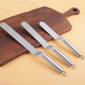 Angled Cake Spatula Wooden and Steel Handle