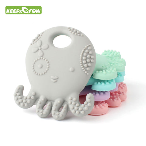 Octopus Silicone Teether BPA Free Soother Chain Baby Teething