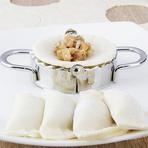 Stainless Steel Dumpling Cutter/Ravioli Maker Wrapper Pastry Tool - 2 Piece Set