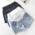 Maternity Low-Waisted Denim Shorts and Pants for Pregnant