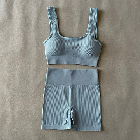 'FIT HER' Seamless Bra and Shorts Coordinates Workout Outfit