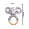 Baby Wooden Crochet Animal Rattle Toy