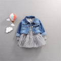 Autumn Baby Girls Clothes Sets Denim Jacket + Dress Outfit