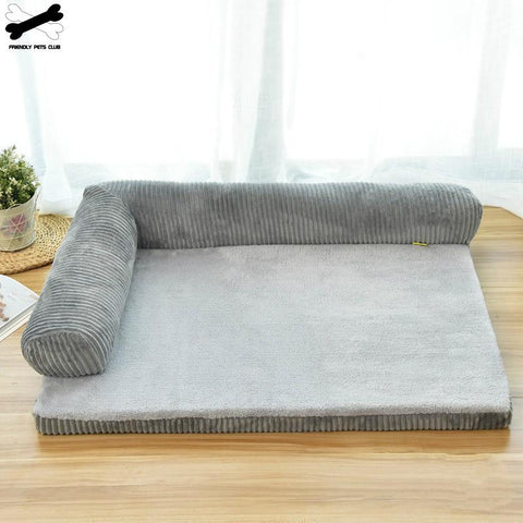 Pet Bed Soft Cushion L-Shaped Square Pillow
