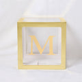 Gold Box Transparent Name Age Box Baby Shower Decorations