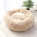 New Warm Dog Cat Bed Round Long Plush Cave Cushion Basket