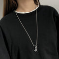 Vintage Metal Pendant Necklace Goth Chain Cute Design Charm Choker