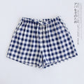 Couple Cotton Shorts Japanese Style Elastic Waist