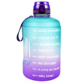 Motivational Water Bottle With Time Markings Pastel Color