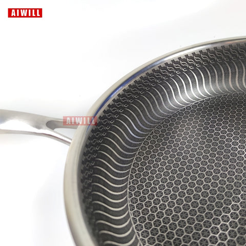 Stainless Steel Skillet Non-stick Fry Pan Cookware