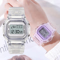 Transparent Digital Square Watch