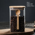 Spoon Sealed Condiment Jar Storage Coffee or Beans Tank Kitchen Supplies