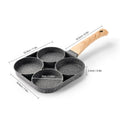 Four-Hole Frying Pot Non-Stick Pan Thickened Cookware