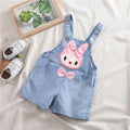 Denim Cartoon Character Printed Jumper Shorts for Toddlers S