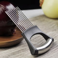 Food Slice Assistant Stainless Steel Onion Needle Holder Slicer