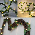 Outdoor Decoration LED Leaf Twine Fairy String Lights With Battery