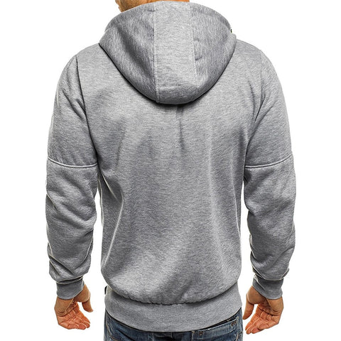 Casual Zipper Hooded Sweatshirts Outerwear