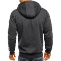 Casual Zipper Hooded Sweatshirts Outerwear