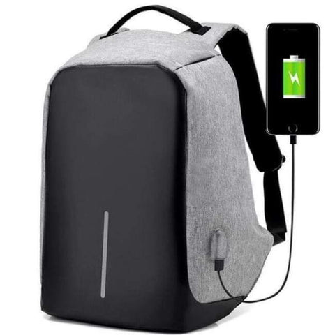Anti Theft Backpack - Gray - Backpacks