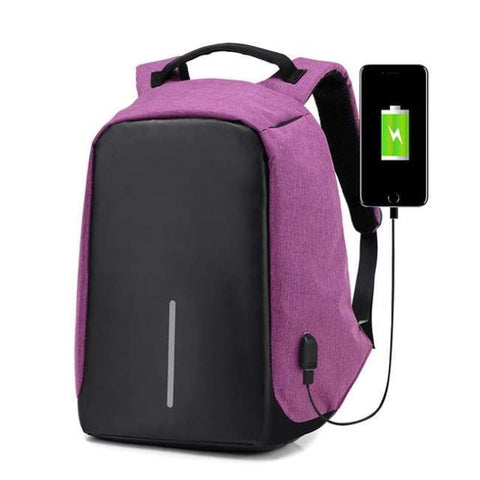 Anti Theft Backpack - purple - Backpacks