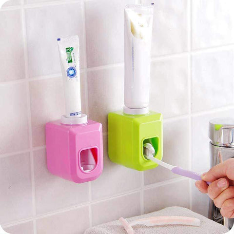 Automatic Toothpaste Dispenser Squeezer Wall Mount Auto Squeezer Toothpaste Dispenser Hands Free Squeeze Out - Bathroom Accessories Sets