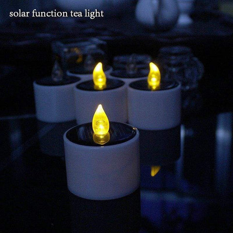 Big Yellow Solar Power Battery Operated Candles-6pcs/lot - Electric Candles
