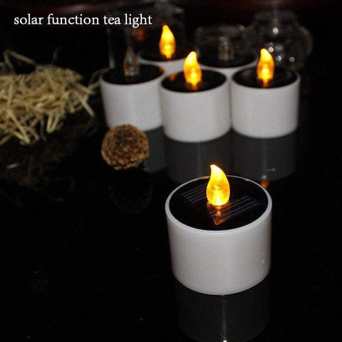 Big Yellow Solar Power Battery Operated Candles-6Pcs/lot - Electric Candles