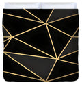Black and Gold Geo - Duvet Cover