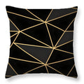 Black and Gold Geo - Throw Pillow