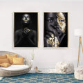 Black and Gold Nude Woman Oil Painting - Painting & Calligraphy
