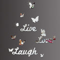 Butterfly Live Love Laugh Wall Sticker - Wall Sticker