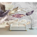 Cement Texture Feather Mural - 1 m2 - Wallpapers