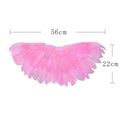 Children Princess Feather Angel Wings Headband Magic Wand Sticks Photo Props Halloween Party Supplies - Costume Props