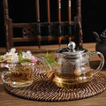 Clear Glass Teapot Stainless Steel Infuser Loose Leaf Tea Kettle Set - 400ML