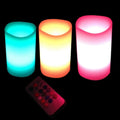 Colorful Changing Color LED Flickering Flameless Candles with 18 key Remote Controller - Electric Candles