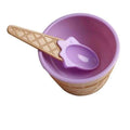 Colorful Ice Cream Bowls with spoon - Purple - Ice Cream Tubs