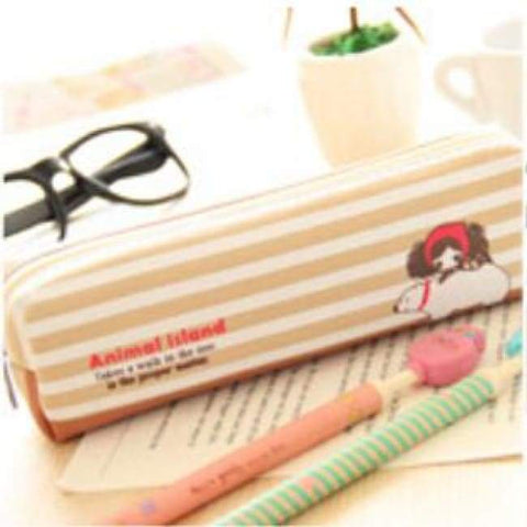 Cute Canvas Pencil Case - Bear - Pencil Case
