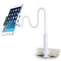 Flexible Phone Tablet Mount Stand for 3.5-10.5 inch iPad Mini Air Samsung iPhone - white with blue