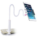 Flexible Phone Tablet Mount Stand for 3.5-10.5 inch iPad Mini Air Samsung iPhone - white with pink