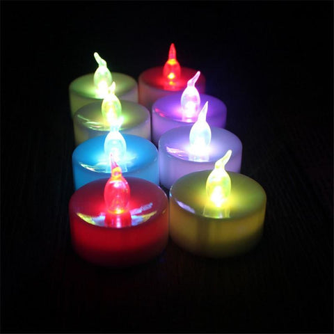 Flickering Tea Lights LED Candles-100 pcs - color changing - Electric Candles