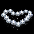 Flickering Tea Lights LED Candles-100 pcs - cool white - Electric Candles