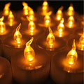 Flickering Tea Lights LED Candles-100 pcs - yellow flicker - Electric Candles