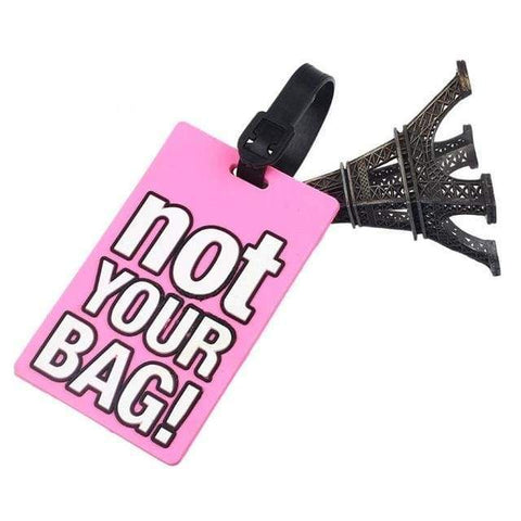 Funny Rubber Travel Luggage Suitcase Tags - Pink - Travel Accessories