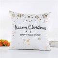 Gold Printed Decorative Pillow Case - Christmas 013